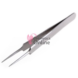 Penseta pentru gene false fir cu fir PG 02 Argintie dreapta